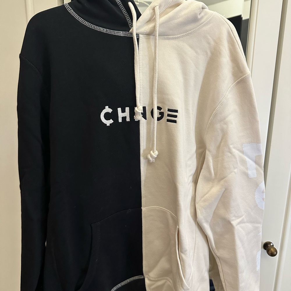 CHNGE Black and White Men's Hoodie